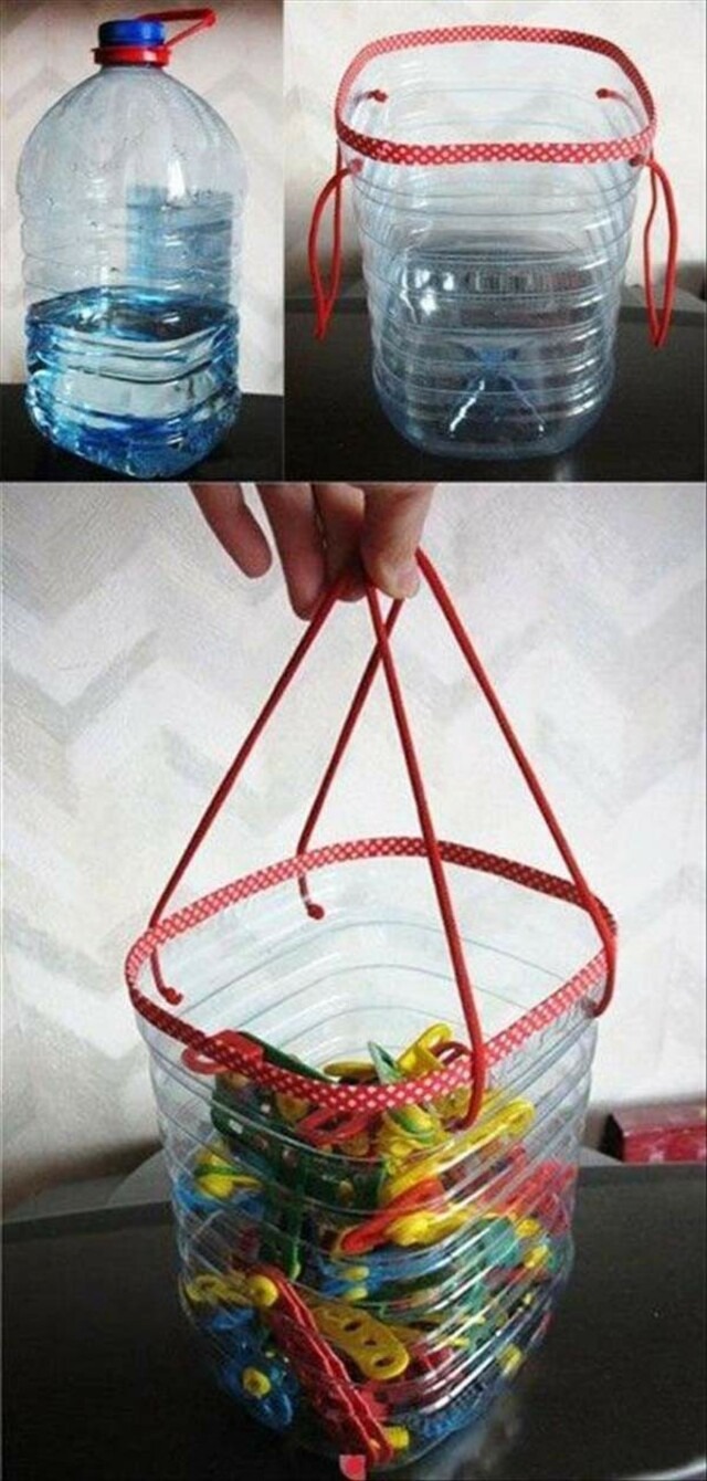 Làm hộp đựng đồ từ chai nhựa